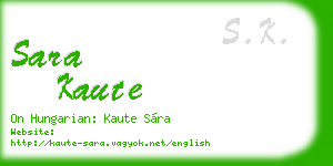 sara kaute business card